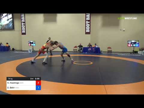 2018 Marine Corps US Open/UWW Junior Freestyle 74 Con 32 #2 - Hayden Hastings (WWRTC) Vs. Devin Ba