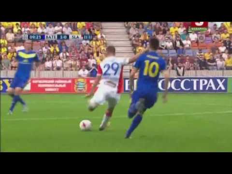 Лига чемпионов. 3 квалификационный раунд. БАТЭ - Славия. Ответный матч. 1 тайм (HD 60 FPS)