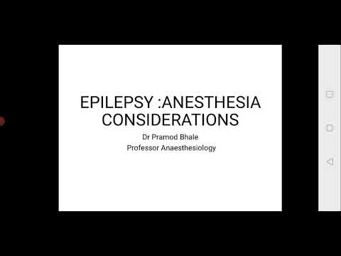 EPILEPSY : ANESTHESIA CONSIDERATIONS FOR MEDICAL STUDENTS