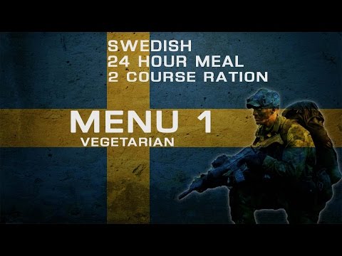 SWEDISH 24 HOUR RATION - COMBAT EDITION - UNBOXING - VEGETARIAN BEANS PASTA