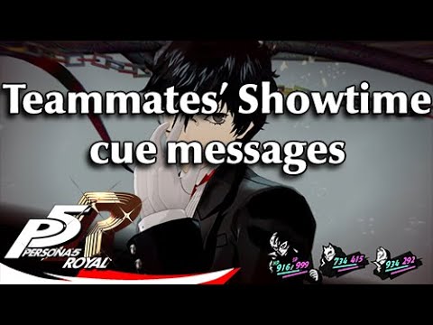 P5R - Teammate's cue messages to Showtime