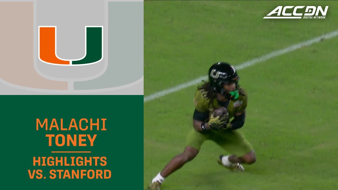 Miami WR Malachi Toney Highlights vs. Stanford