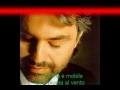 andrea bocelli la donna e mobile(with lyrics).wmv ...