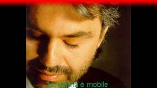 andrea bocelli la donna e mobile(with lyrics).wmv