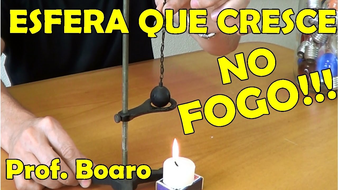 ESFERA QUE "CRESCE" NO FOGO - EXPERIÊNCIA DE FÍSICA - DILATAÇÃO TÉRMICA - Prof  Boaro
