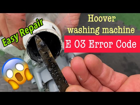 Hoover washing machine E03 Error Code. (blockage in the filter)