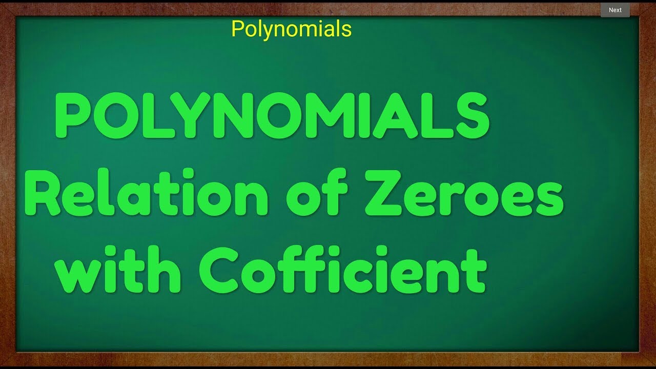 Relation of Zeroes with Cofficients of Polynomials Ex - 2, Class - 10th