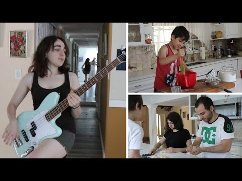 The Boys Make Dessert - Lilyth's New Bass Guitar - Heghineh Family Vlogs