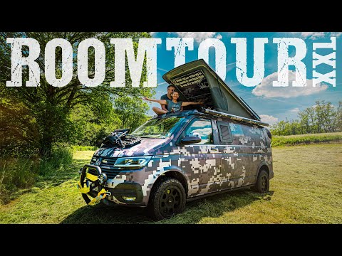Roomtour XXL: VW T6.1 Offroad Campervan | SpaceCamper + Terranger + DIY | Better than VW California?