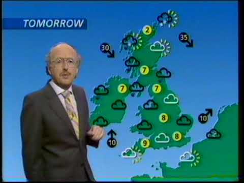 BBC Weather Forecast - Michael Fish Looking Dapper - 1990's