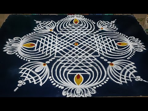 Traditional padi kolam designs 🌺 Easy festival rangoli designs