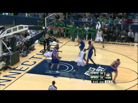 Jeff Green huge slam-dunk vs Knicks