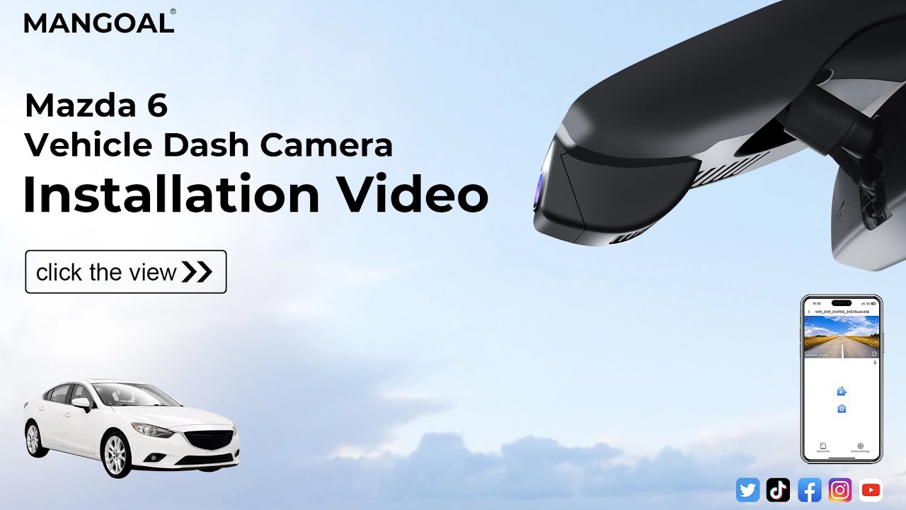  Mazda Mazda 6 2018 2019 2020 2021 Mangoal Dash Camera 041B Installation