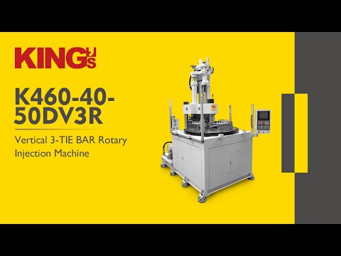 Vertical Dual Injection Molding Machine with 3 Station Rotary Table  K460-40-50DVR