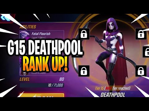 G15 Deathpool Rank Up & Gameplay! - MARVEL Strike Force - MSF