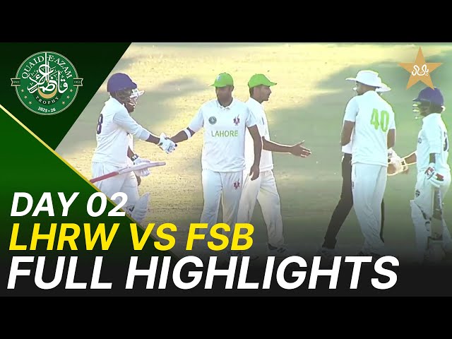 Full Highlights | Lahore vs Faisalabad | Day 2 | Quaid-e-Azam Trophy 2025-26 | M2P1K