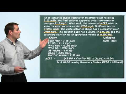 Problem Solved: MCRT Problem — Wastewater Math