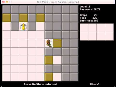 CCLP1 level 12 solution - 289 seconds