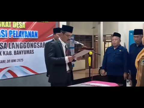Pelantikan Perangkat Desa Langgongsari Jabatan Kasi Pelayanan