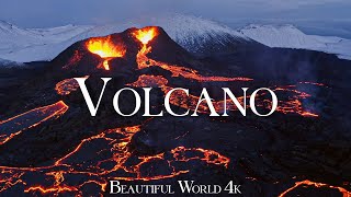 Volcano &amp; Lava 4K Relaxation Film - Relaxing Piano Music - Amazing Nature
