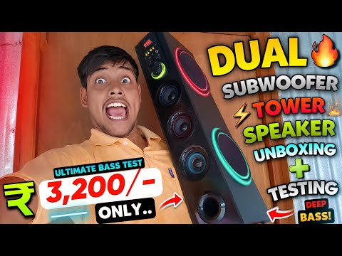 I Bought Double Subwoofer Tower Speaker Only At ₹3200 Rupees.. | Vemax Dual Subwoofer Tower Speaker