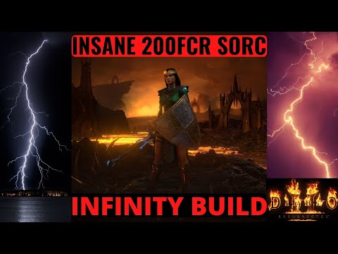 Diablo 2 Resurrected. D2R Online End Game 200FCR Infinity Lightning Sorceress Build.