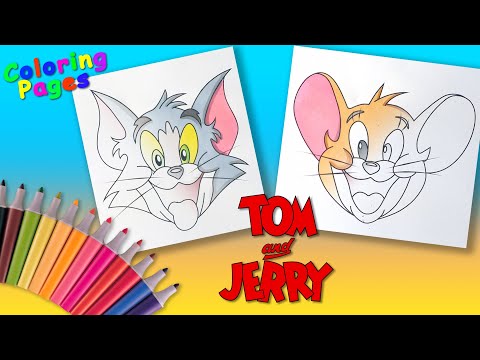 Tom and Jerry Coloring Book For Kids. How to draw Tom and Jerry  Coloring pages for Children