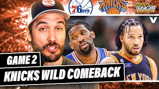 76ers-Knicks Reaction: New York's CRAZY comeback steals Game 2 from Embiid & Philly | Hoops Tonight