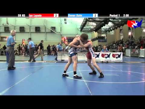 Ian Lupole vs. Devon Bahr at 2013 ASICS FILA Cadet Nationals - GR