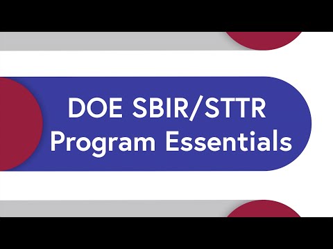 Quick Chat  DOE SBIR:STTR Program Essentials