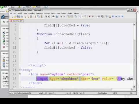 Javascript Checkbox Mp4