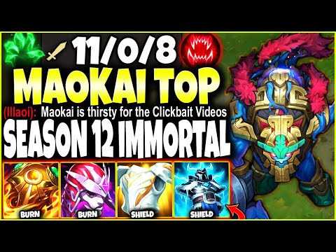 A Season 12 TOXIC Illaoi vs my NEW IMMORTAL MAOKAI OP BUILD 🔥 LoL Top Maokai Preseason 2022 Gameplay
