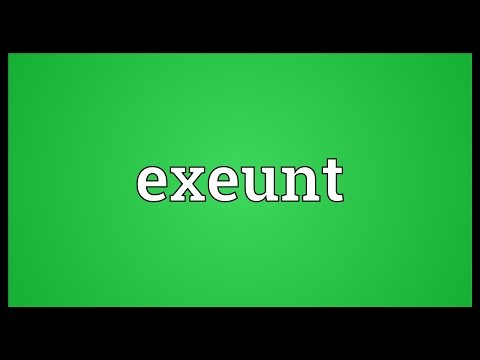 Exeunt Meaning