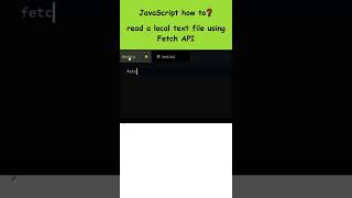 How to read a local text file in JavaScript using Fetch API?