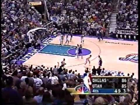 Mavericks vs Jazz - 1st Round - Game 1 (Dirk's 1st playoff gm) 4/21/01 (Highlights)