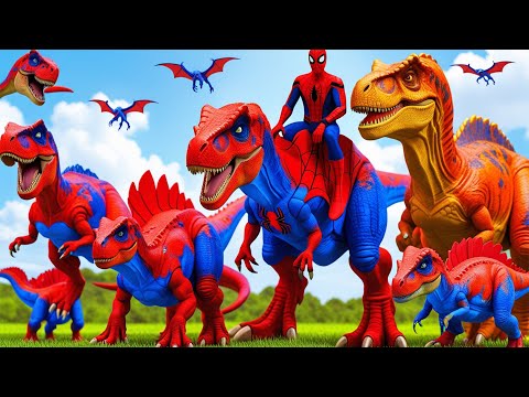 T-REX 1993 vs ALL CARNIVORES DINOSAURS BATTLE IN UNITED KINGDOM - Jurassic World Evolution 2