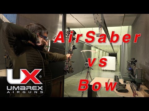 Umarex AirSaber Elite X2 and AirSaber vs Compound Bow Energy