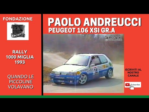 Paolo Andreucci 17° Rally 1000 Miglia 1993 Peugeot 106 Xsi Gr A