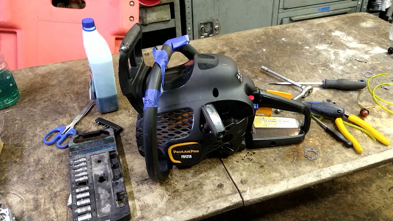 poulan pro pr4218 chainsaw carburetor adjustment.