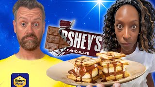 Brits Try REAL American S'MORES For The First Time In The USA