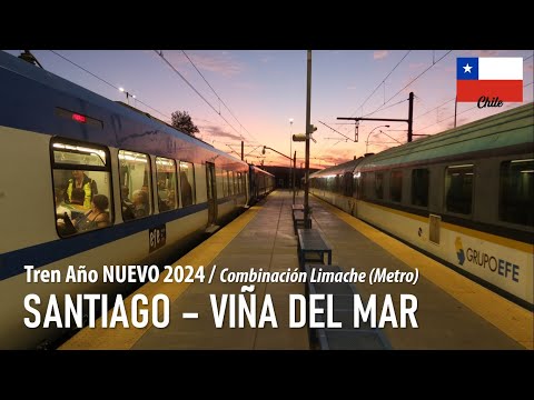 TREN SANTIAGO VIÑA DEL MAR AÑO NUEVO 2024 (vía Limache, Metro Valparaíso) | Ando en Tren