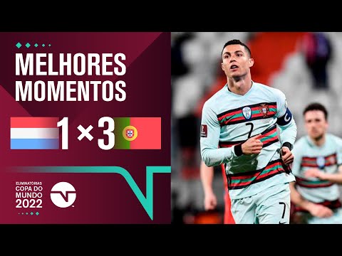 Gols e lances de Luxemburgo x Portugal