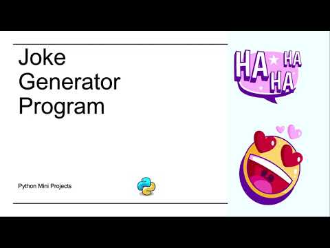 Python Mini Project Joke Generator Program