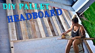 (VLOG) DIY PALLET HEADBOARD FUN!