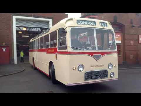 north western VDB920 arriving at manchester transport museum