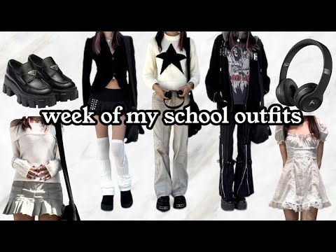 What I Wear To School In A Week ❥ Outfit Inspo (y2k,...