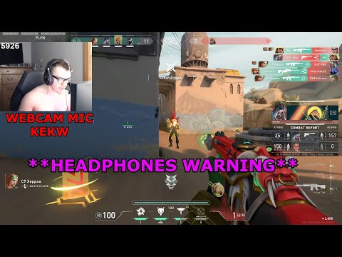 Zellsis Hyped on Webcam Mic **HEADPHONES WARNING** 😂😂 | 10 Man Customs | Valorant.