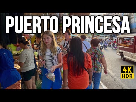 4K 🇵🇭 Puerto Princesa City • Walking Tour 2024 • Palawan, Philippines