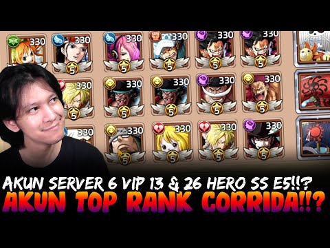Review Akun Sultan Vip 13 Top 1 Final Corrida!!? Ada 26 Hero SS E5!!? - Ocean Saga Mobile