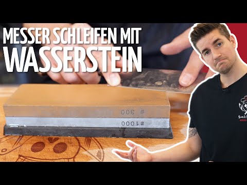 Messer schleifen & schärfen mit Wasserstein / Schleifstein